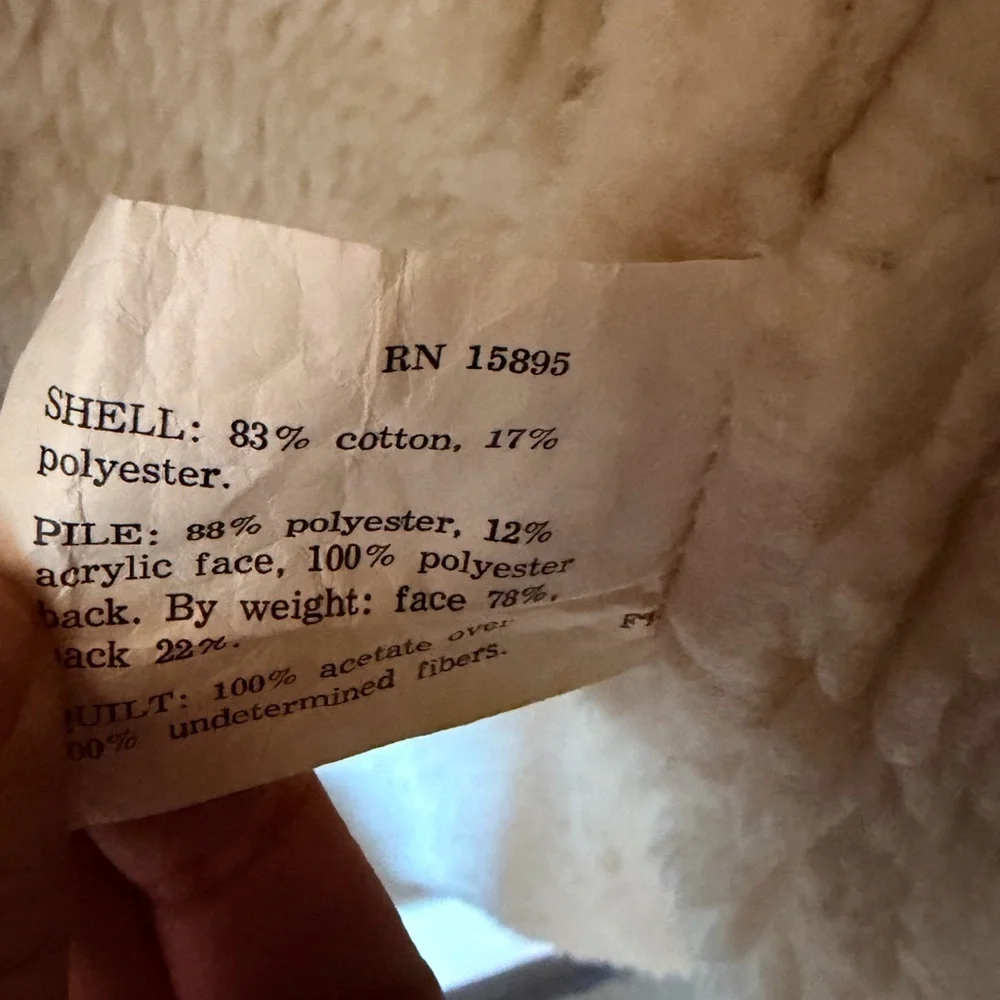 Vintage shearling corduroy coat tan men’s 40 M - Picture 7 of 9